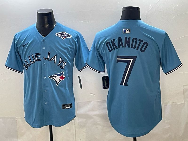 Men 2026 Toronto Blue Jays #7 Okamoto Light Blue Game Nike MLB Jersey style 007